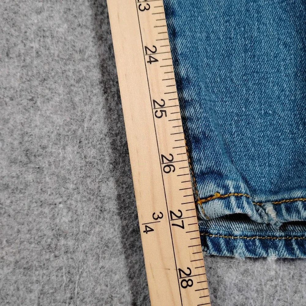 R13 Mens Slim Fit Light Wash Distressed Blue Jeans Made in Italy  32x27 - Picture 12 of 16